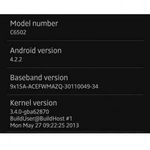 Sony Xperia ZL Android 4.2.2